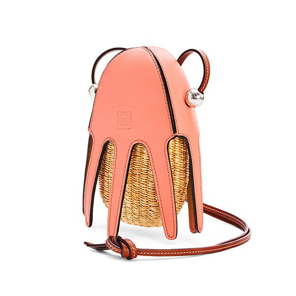 【ロエベ】PAULA'S IBIZA タコのラフィアポシェット偽物 A623093X01